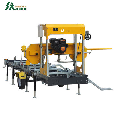 18HP βενζινοκίνητο φορητό πριονιστήριο με ρυμουλκούμενο EPA πιστοποιημένη μηχανή κοπής ξυλείας