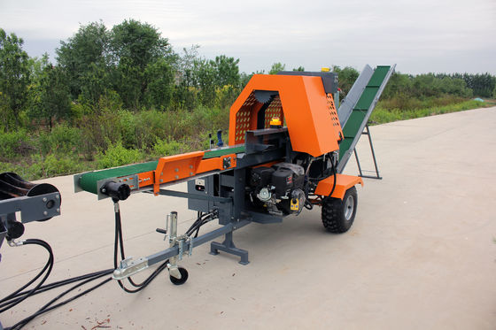 30 τόνων 18HP Βενζίνη Diesel Log Wood Splitter για το δάσος ξύλου 2300x1250x1750mm