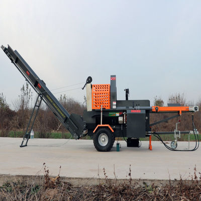 30 τόνων 18HP Βενζίνη Diesel Log Wood Splitter για το δάσος ξύλου 2300x1250x1750mm